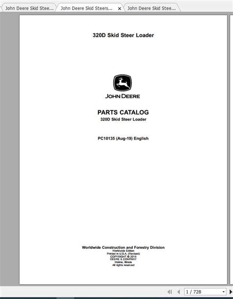 john deere 320 skid steer shop manual|john deere 320 service manual.